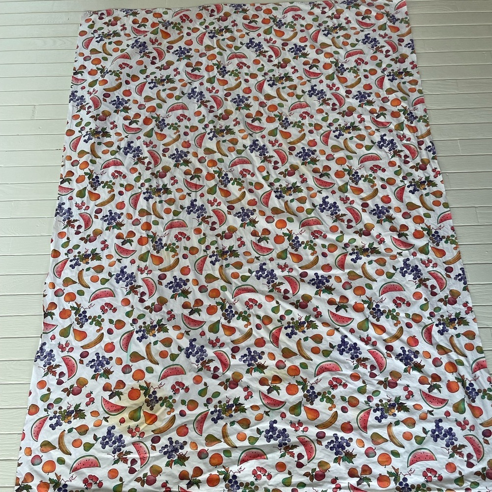 Vintage Fruit Table Cloth 61” by 42”